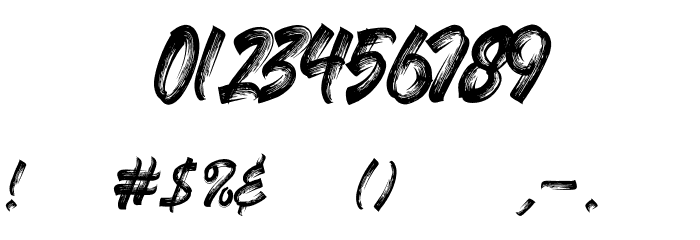 FIGHTER BRUSH Font OTHER CHARS