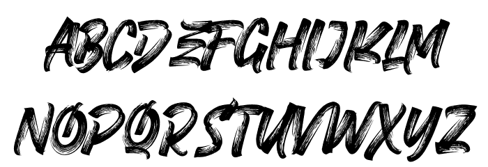FIGHTER BRUSH Font LOWERCASE