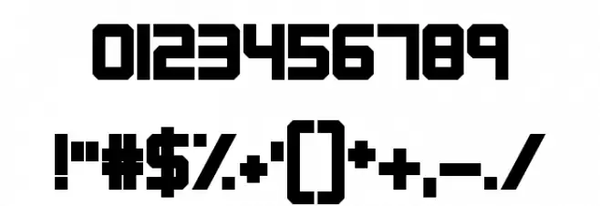 FIGHTING FORCE Font OTHER CHARS