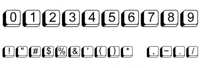 FIKey1 Font Alte caractere