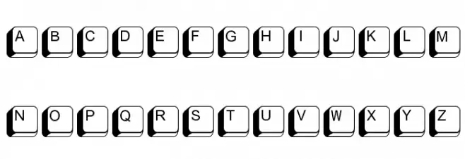 FIKey2 Font Litere mari