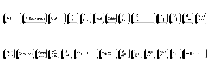 FIKey2 Font LOWERCASE