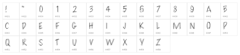 FILAMENT Character Map