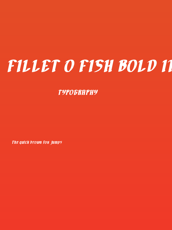 FILLET O FISH Bold Italic Poster