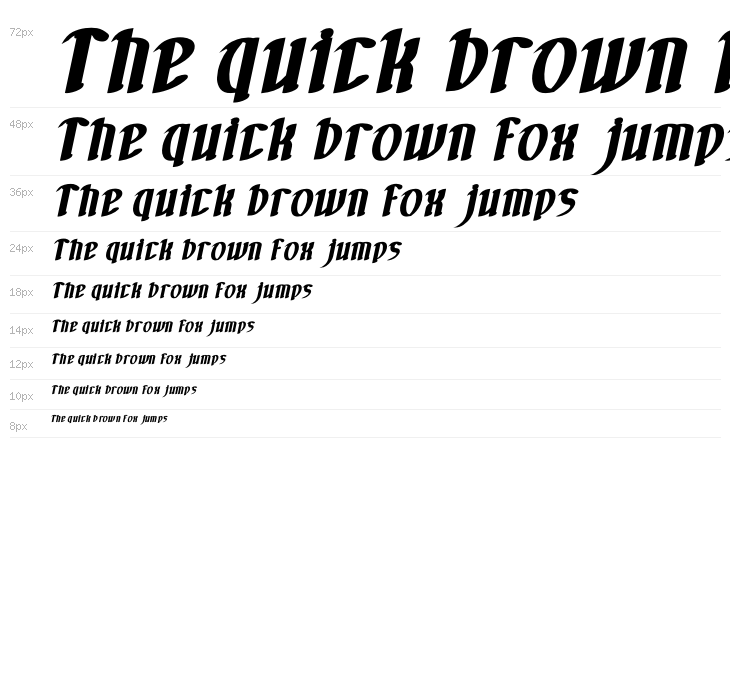 FILLET O FISH Bold Italic Waterfall