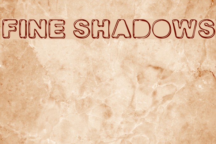 FINE SHADOWS Font examples