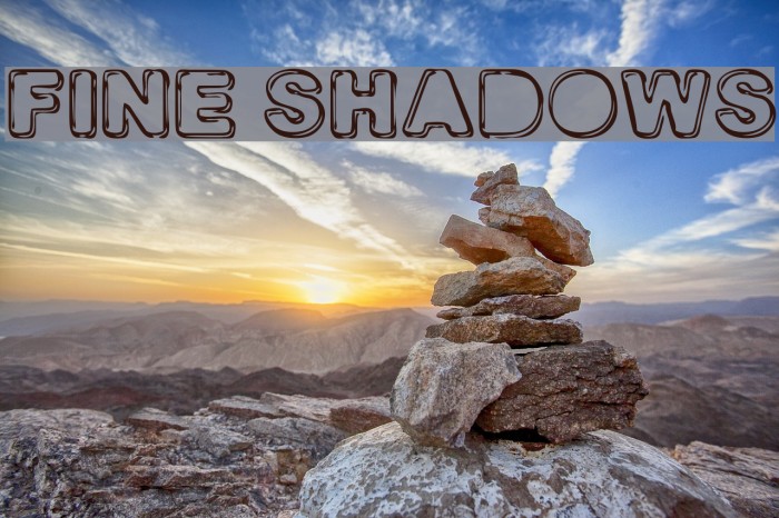 FINE SHADOWS Font examples