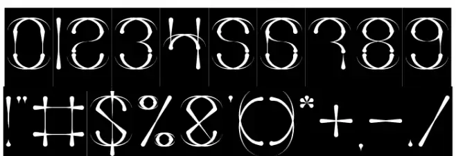 FIREWORK-Inverse Font OTHER CHARS