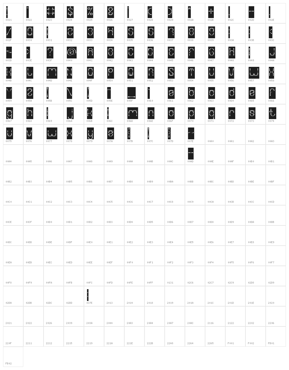 FIREWORK-Inverse Character Map