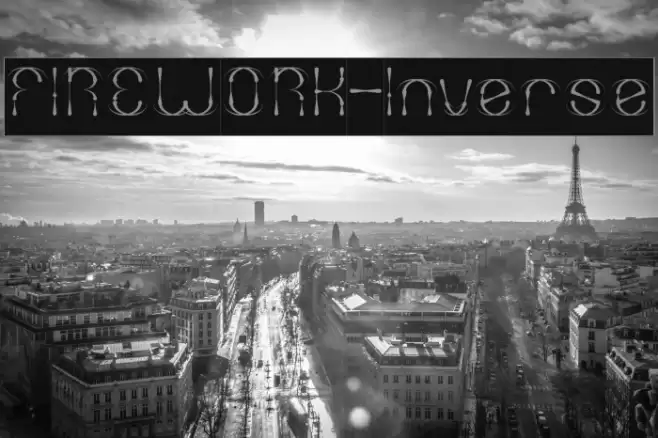 FIREWORK-Inverse Font examples