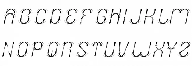 FIREWORK Italic Fonte MAIÚSCULAS