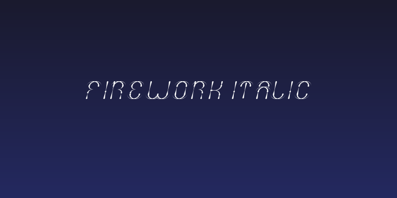 FIREWORK Italic Social Header