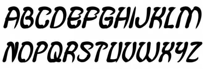 FISH BONE Bold Italic Fuentes MAYÚSCULAS