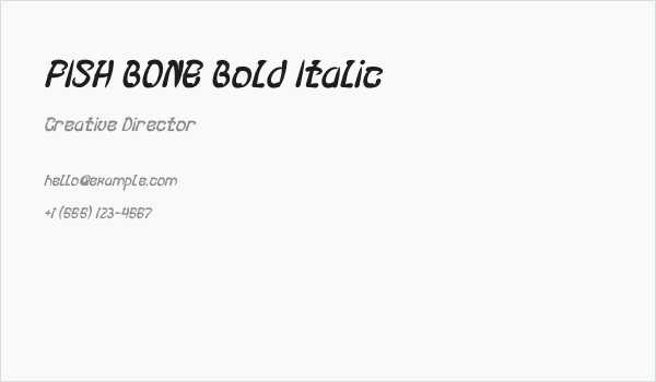 FISH BONE Bold Italic Business Card