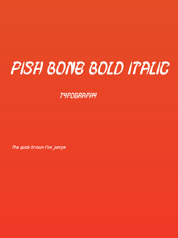 FISH BONE Bold Italic Poster