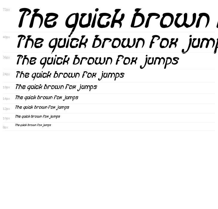 FISH BONE Bold Italic Waterfall