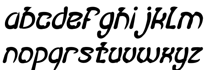 FISH BONE Bold Italic Font LOWERCASE