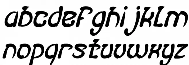 FISH BONE Bold Italic Caratteri MINUSCOLO