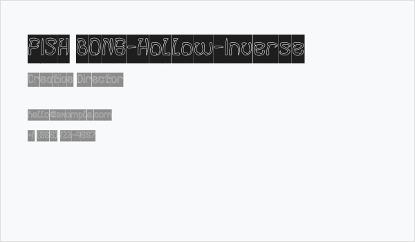 FISH BONE-Hollow-Inverse Business Card