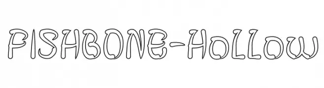 FISH BONE-Hollow  Frei Schriftart Herunterladen