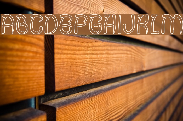 FISH BONE-Hollow Font examples