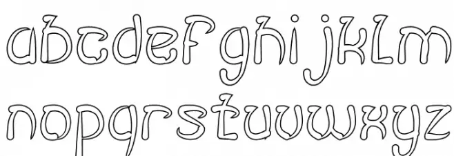 FISH BONE-Hollow Fuentes MINÚSCULAS