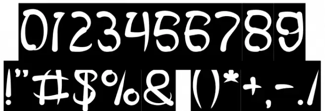 FISH BONE-Inverse Font OTHER CHARS