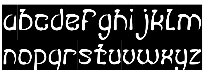 FISH BONE-Inverse Font LOWERCASE