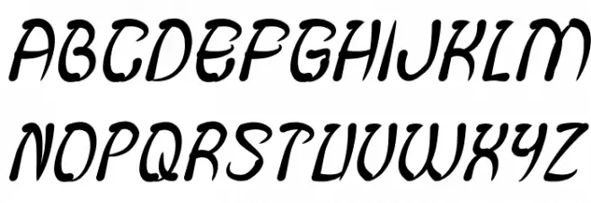 FISH BONE Italic خط أحرف كبيرة