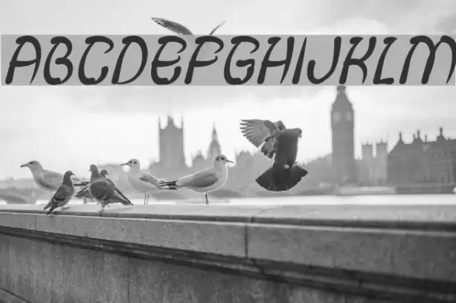 FISH BONE Italic Font examples