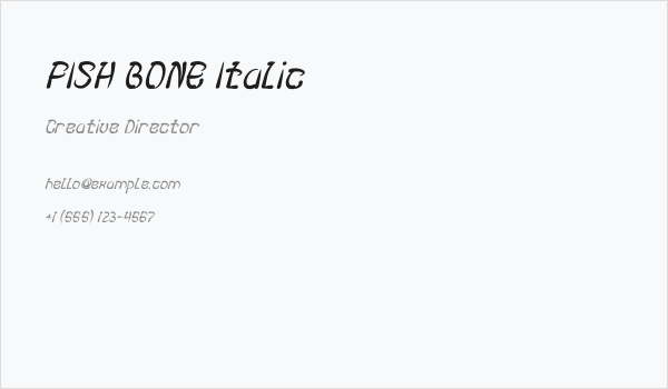 FISH BONE Italic Business Card