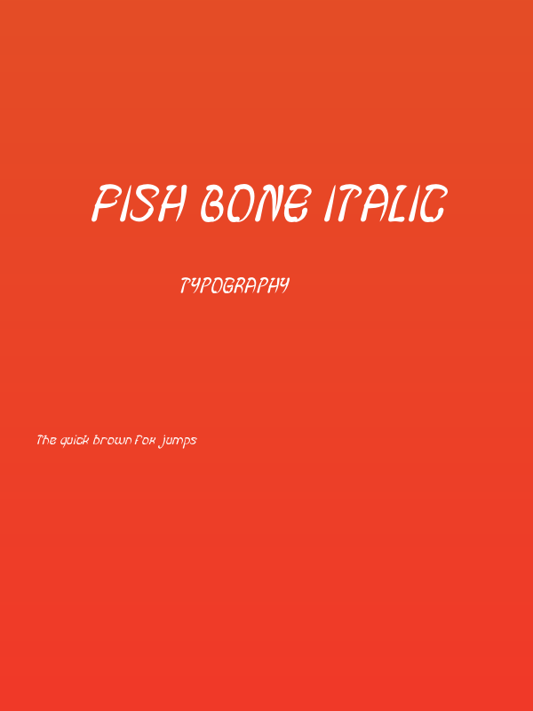 FISH BONE Italic Poster