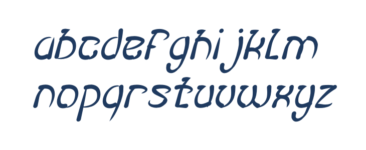 FISH BONE Italic Lowercase