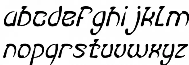 FISH BONE Italic Caratteri MINUSCOLO