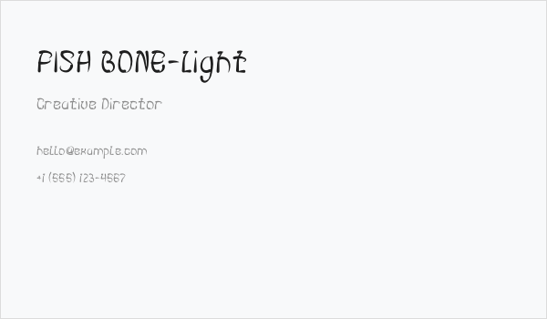 FISH BONE-Light Business Card