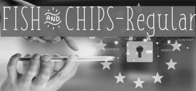 FISH&CHIPS-Regular Schriftart examples