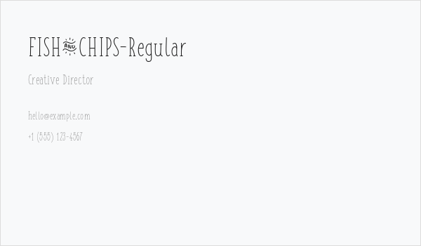 FISH&CHIPS-Regular Business Card
