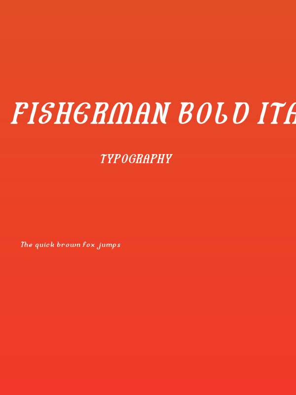 FISHERMAN Bold Italic Poster