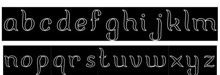 FISHERMAN-Hollow-Inverse Font LOWERCASE