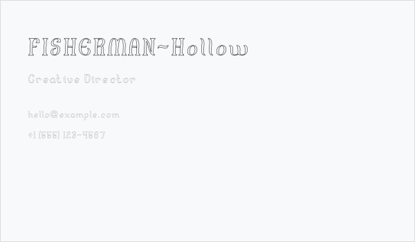 FISHERMAN-Hollow Business Card