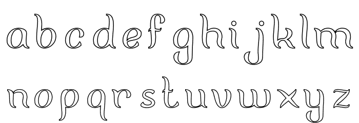FISHERMAN-Hollow Font LOWERCASE