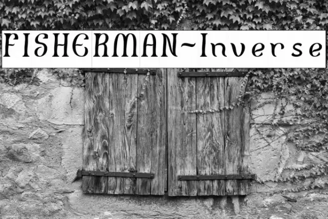 FISHERMAN-Inverse Font examples