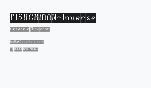FISHERMAN-Inverse Business Card