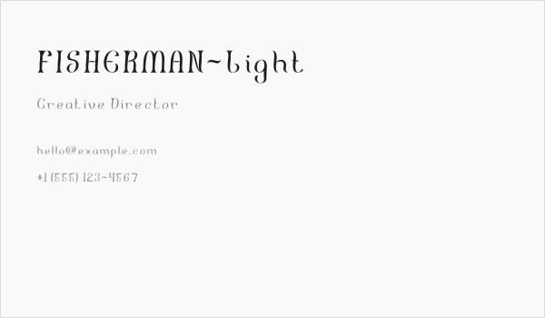 FISHERMAN-Light Business Card