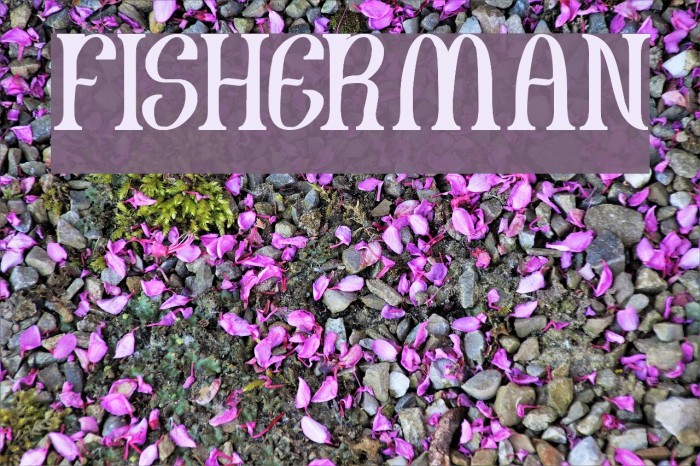FISHERMAN Font examples