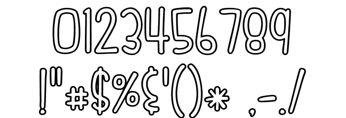 FISHfingers Outline Font OTHER CHARS