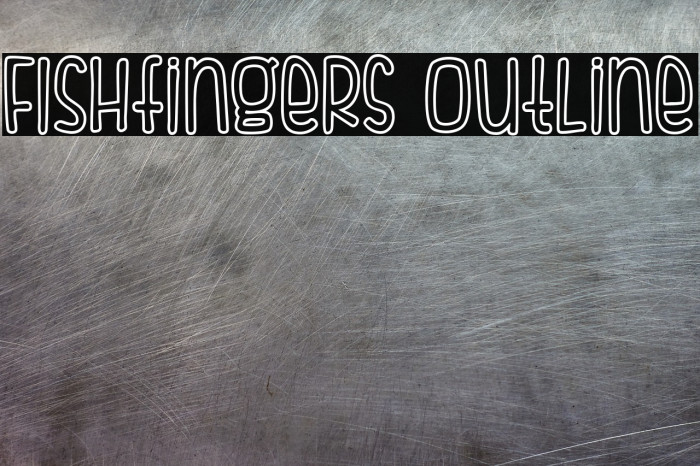 FISHfingers Outline Font examples