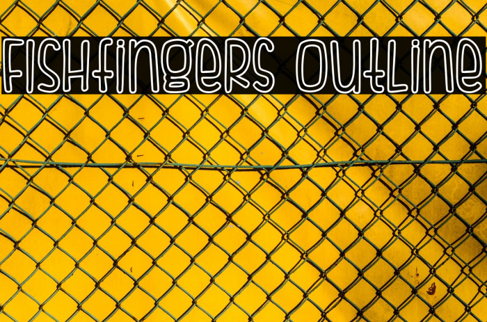 FISHfingers Outline Font examples