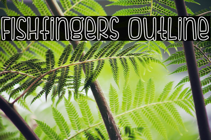 FISHfingers Outline Font examples