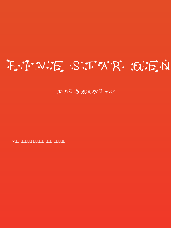 FIVE STAR GENERAL Medium Poster